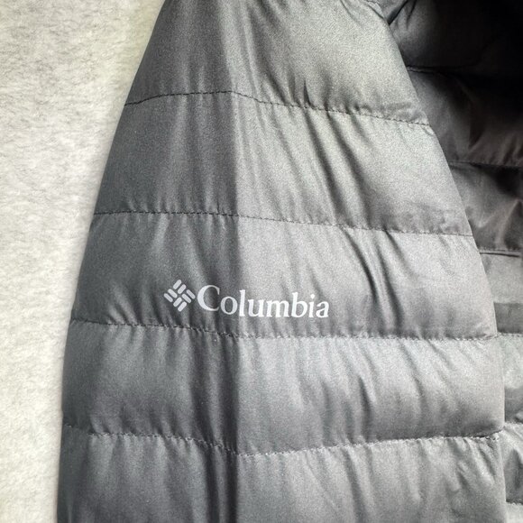 COLUMBIA Women's Large Jacket Puffer Powder Lite II Omni-Heat Hooded Black Therm - Picture 7 of 11